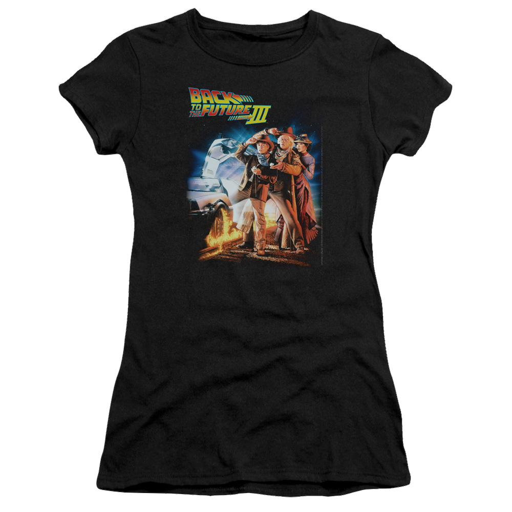 Back to the Future III Poster - Juniors T-Shirt Juniors T-Shirt Back to the Future   
