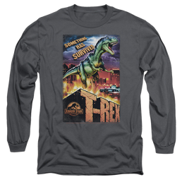 Jurassic Park Rex In The City Men's Long Sleeve T-Shirt Men's Long Sleeve T-Shirt Jurassic Park   