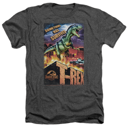 Jurassic Park Rex In The City Men's Heather T-Shirt Men's Heather T-Shirt Jurassic Park   