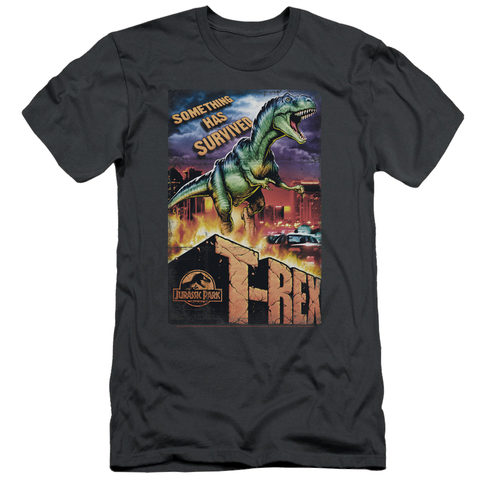 Jurassic Park Rex In The City Men's Slim Fit T-Shirt Men's Slim Fit T-Shirt Jurassic Park   