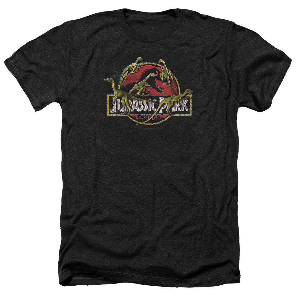 Jurassic Park Something Has Survived Men's Heather T-Shirt Men's Heather T-Shirt Jurassic Park   