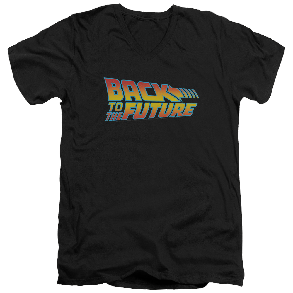 Back To The Future Logo - Men's V-Neck T-Shirt Men's V-Neck T-Shirt Back to the Future   