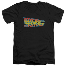 Back To The Future Logo - Men's V-Neck T-Shirt Men's V-Neck T-Shirt Back to the Future   