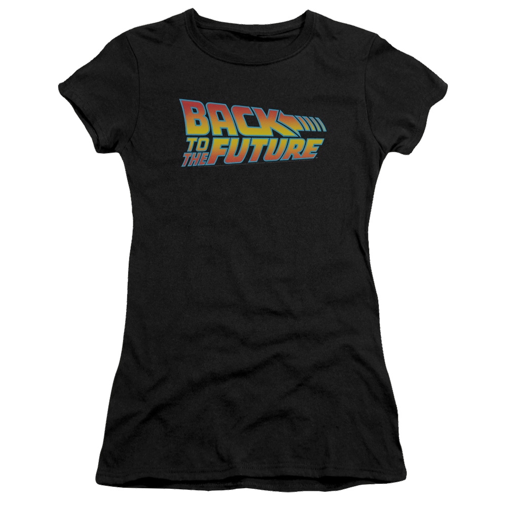 Back To The Future Logo - Juniors T-Shirt Juniors T-Shirt Back to the Future   