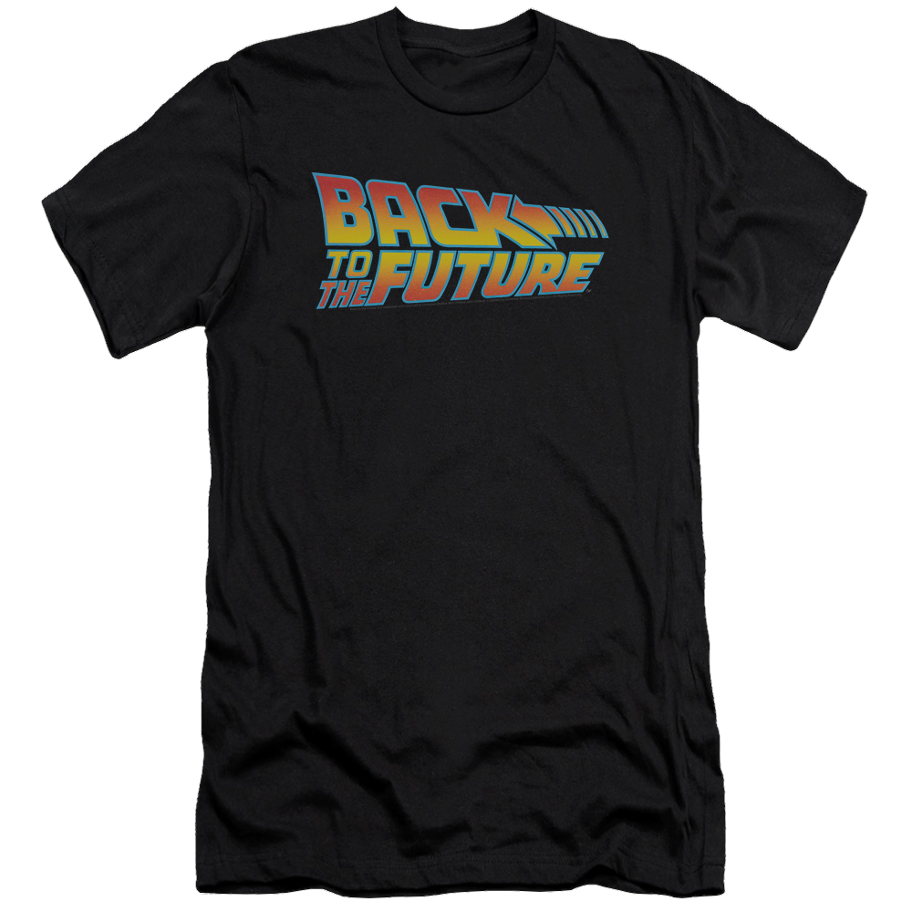 Back To The Future Logo - Men's Premium Slim Fit T-Shirt Men's Premium Slim Fit T-Shirt Back to the Future   