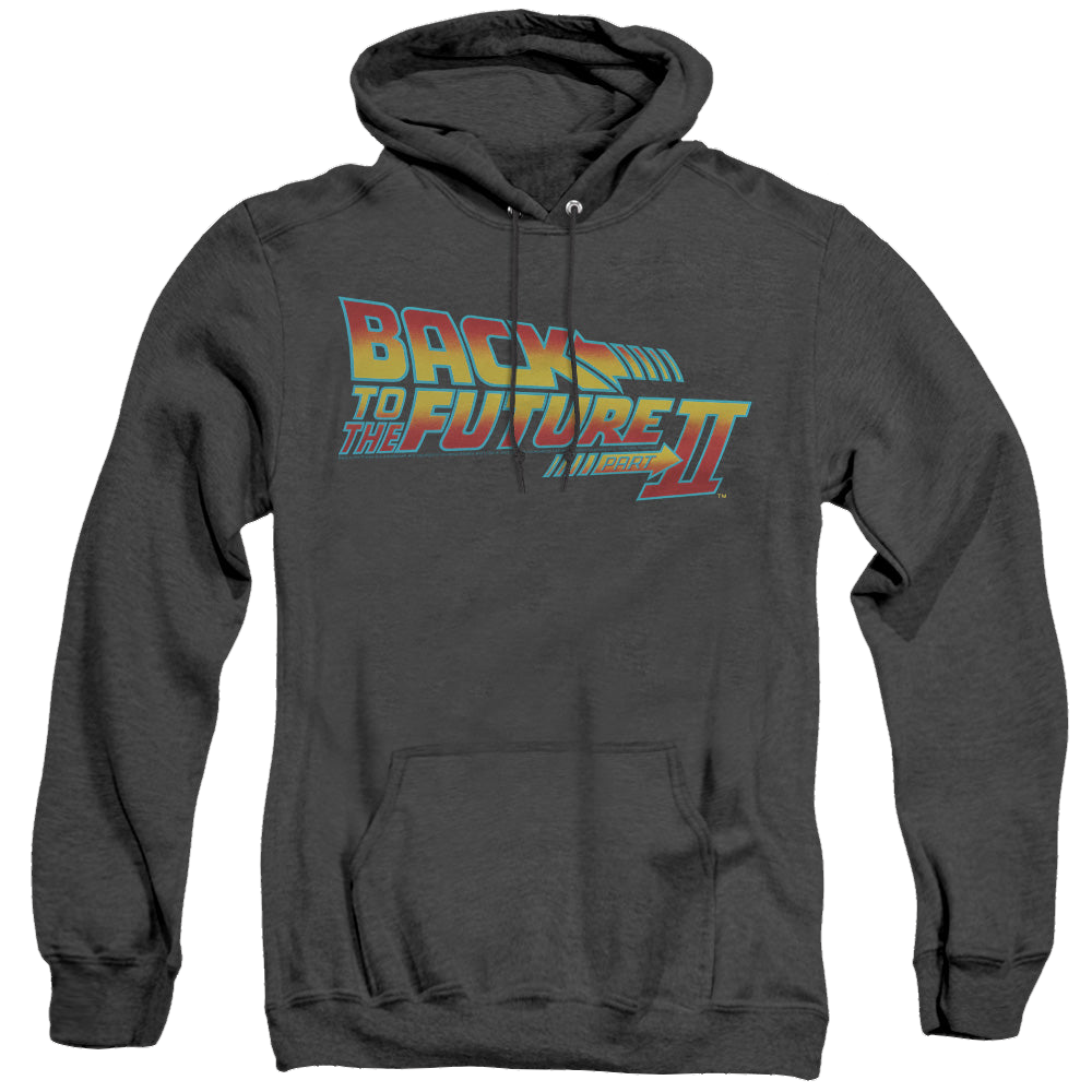 Back to the Future Trilogy Logo - Heather Pullover Hoodie Heather Pullover Hoodie Back to the Future   
