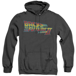 Back to the Future Trilogy Logo - Heather Pullover Hoodie Heather Pullover Hoodie Back to the Future   