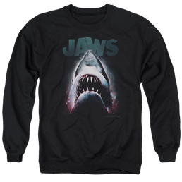 Jaws Terror In The Deep Men's Crewneck Sweatshirt Men's Crewneck Sweatshirt Jaws   