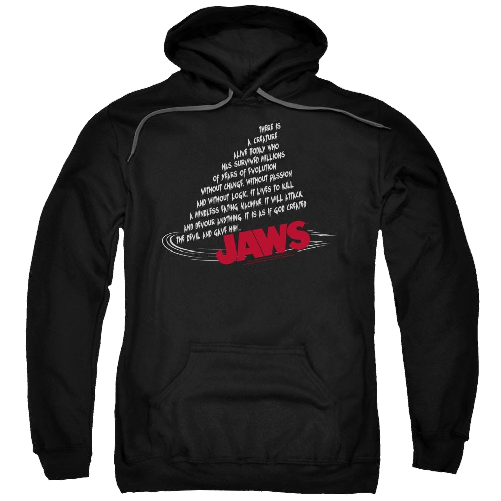Jaws Dorsal Text Pullover Hoodie Pullover Hoodie Jaws   