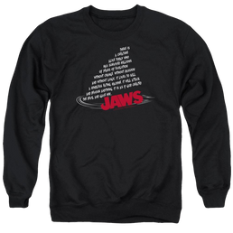 Jaws Dorsal Text Men's Crewneck Sweatshirt Men's Crewneck Sweatshirt Jaws   