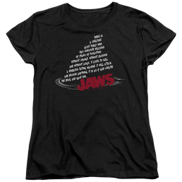 Jaws Dorsal Text Women's T-Shirt Women's T-Shirt Jaws   