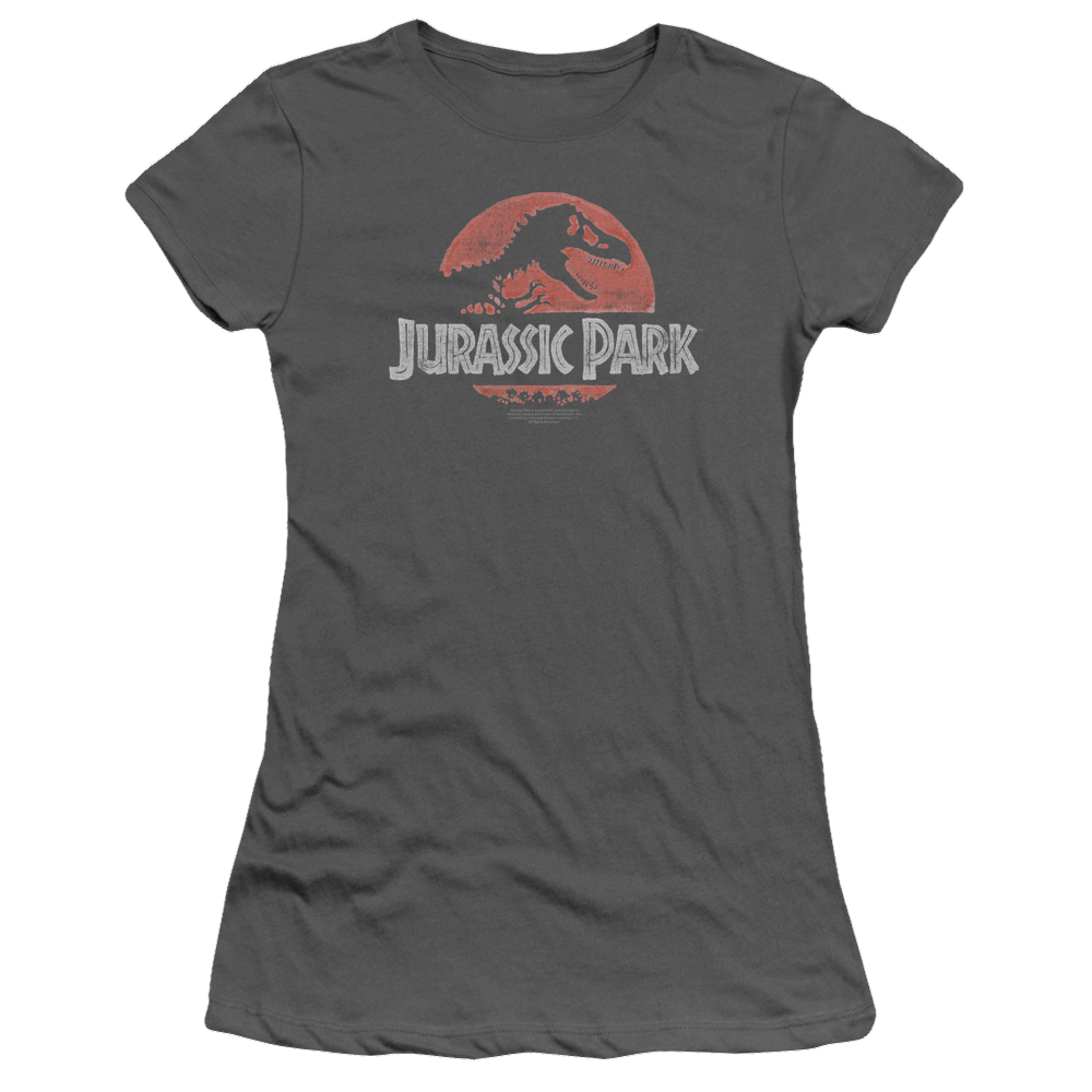 Jurassic Park Faded Logo Juniors T-Shirt Juniors T-Shirt Jurassic Park   