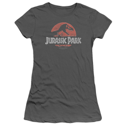 Jurassic Park Faded Logo Juniors T-Shirt Juniors T-Shirt Jurassic Park   