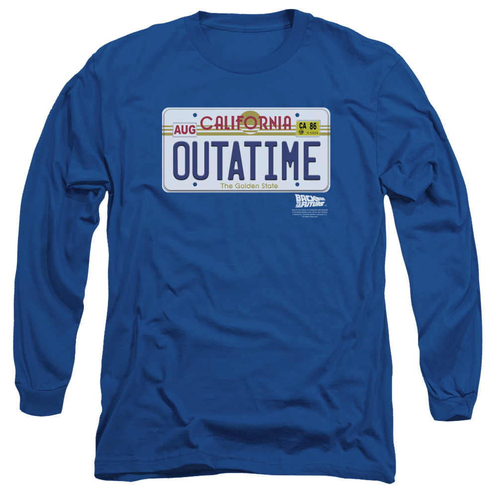 Back To The Future Outatime Plate - Men's Long Sleeve T-Shirt Men's Long Sleeve T-Shirt Back to the Future   