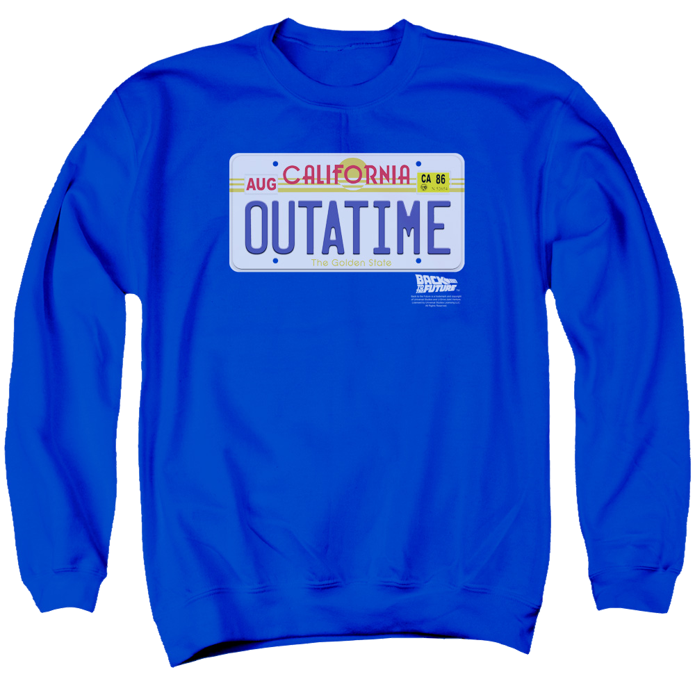 Back To The Future Outatime Plate - Men's Crewneck Sweatshirt Men's Crewneck Sweatshirt Back to the Future   