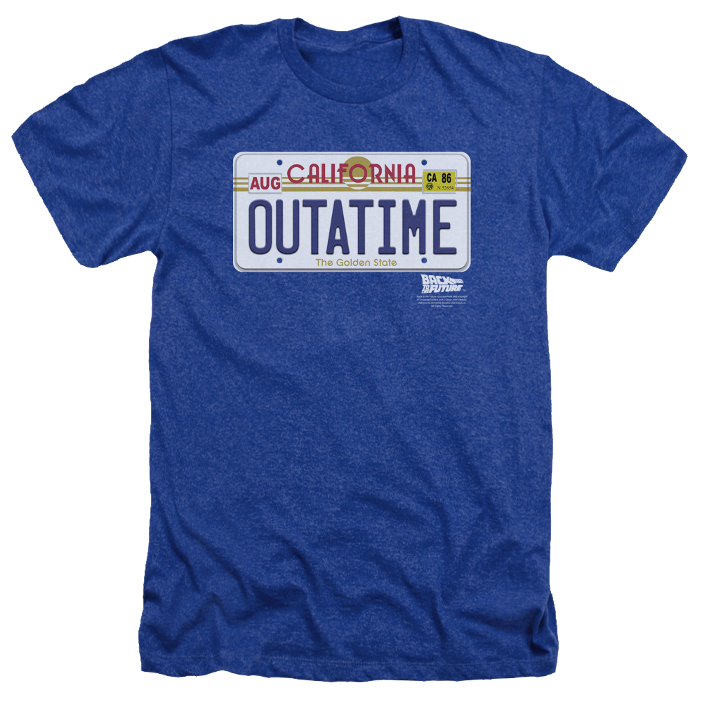 Back To The Future Outatime Plate - Men's Heather T-Shirt Men's Heather T-Shirt Back to the Future   