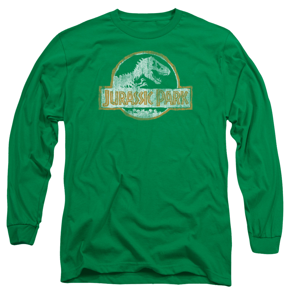 Jurassic Park Jp Orange Men's Long Sleeve T-Shirt Men's Long Sleeve T-Shirt Jurassic Park   