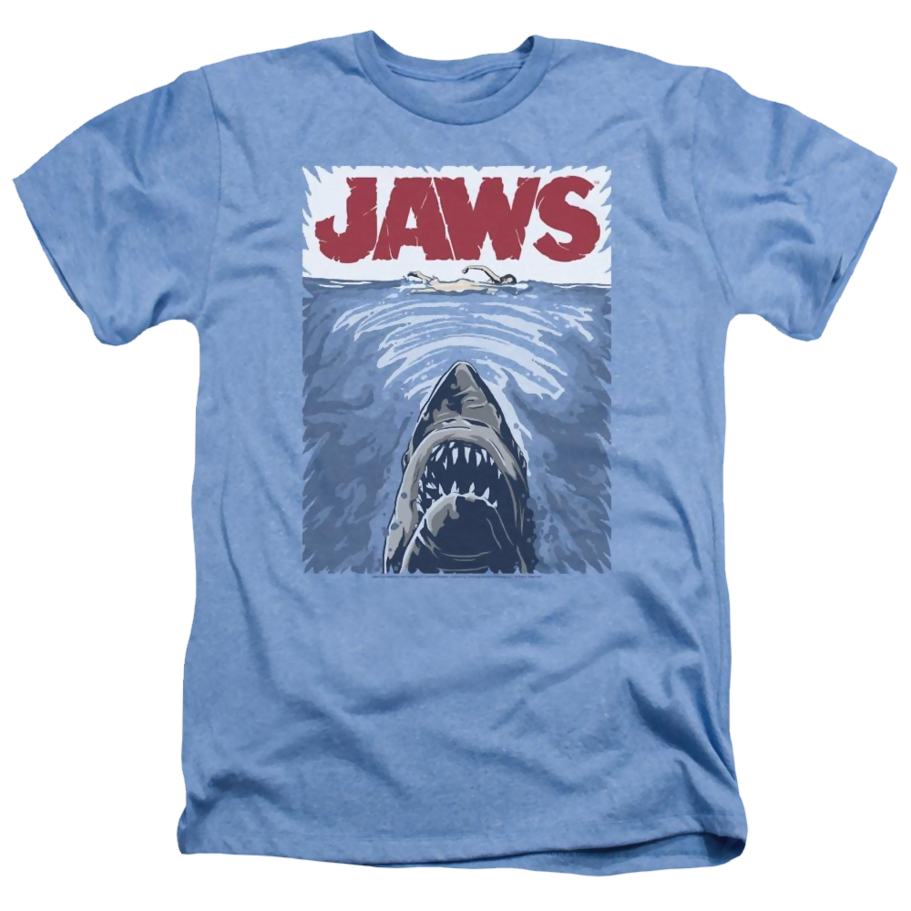 Jaws Graphic Poster Men's Heather T-Shirt Men's Heather T-Shirt Jaws   