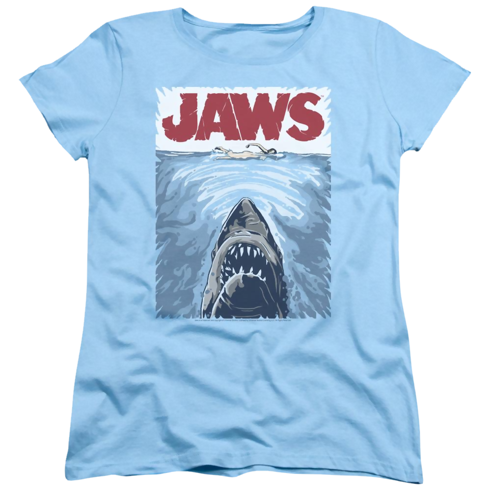Jaws Graphic Poster Women's T-Shirt Women's T-Shirt Jaws   