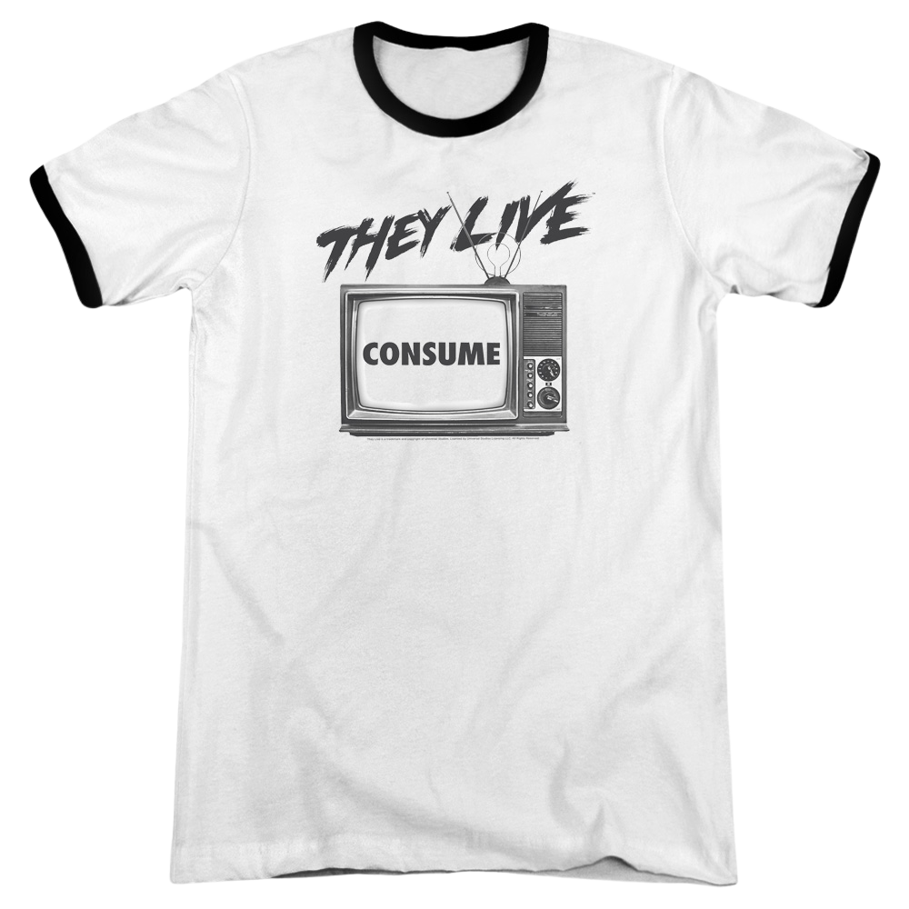 They Live Consume - Men's Ringer T-Shirt Men's Ringer T-Shirt They Live   