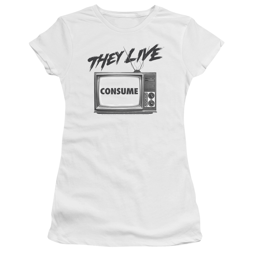 They Live Consume - Juniors T-Shirt Juniors T-Shirt They Live   