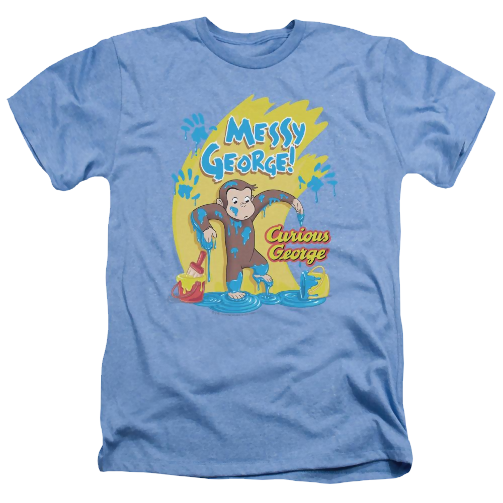 Curious George Messy George - Men's Heather T-Shirt Men's Heather T-Shirt Curious George   