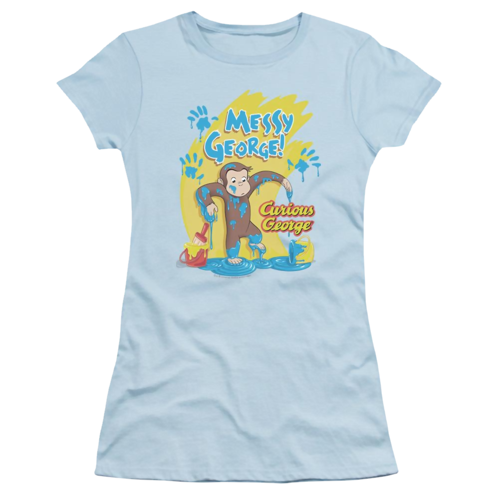 Curious George Messy George - Juniors T-Shirt Juniors T-Shirt Curious George   