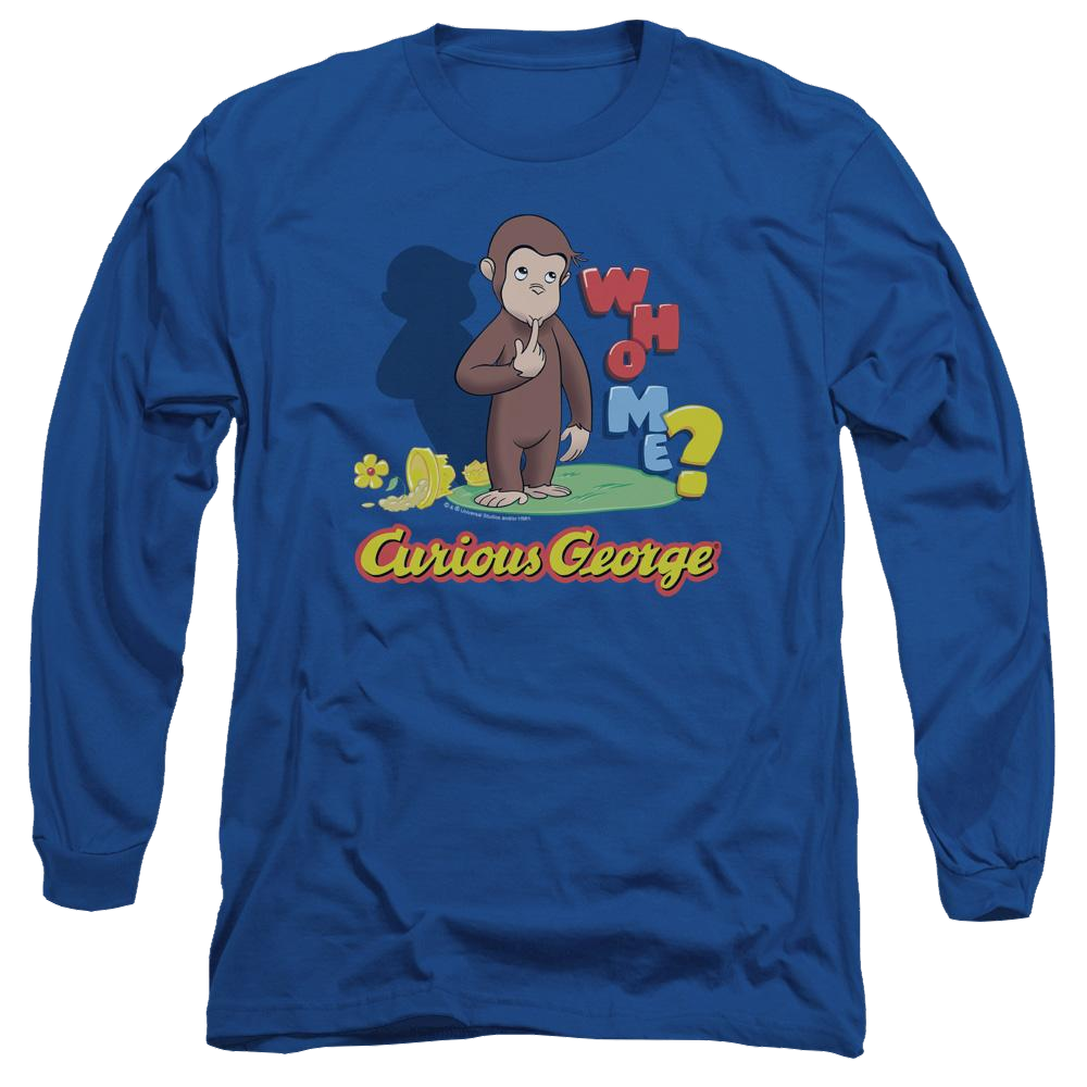 Curious George Who Me - Men's Long Sleeve T-Shirt Men's Long Sleeve T-Shirt Curious George   