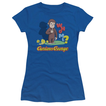 Royal juniors t-shirt with Curious George Who Me graphic