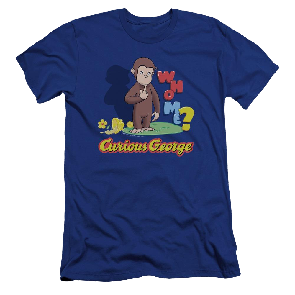 Curious George Who Me - Men's Premium Slim Fit T-Shirt Men's Premium Slim Fit T-Shirt Curious George   