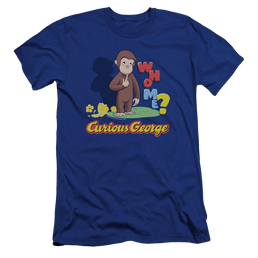 Curious George Who Me - Men's Premium Slim Fit T-Shirt Men's Premium Slim Fit T-Shirt Curious George   