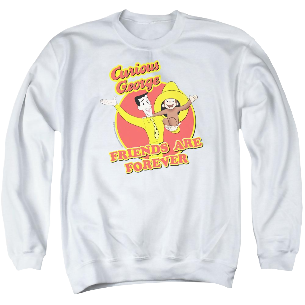Curious George Friends - Men's Crewneck Sweatshirt Men's Crewneck Sweatshirt Curious George   