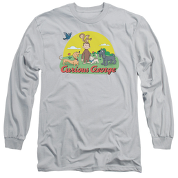 Curious George Sunny Friends - Men's Long Sleeve T-Shirt Men's Long Sleeve T-Shirt Curious George   