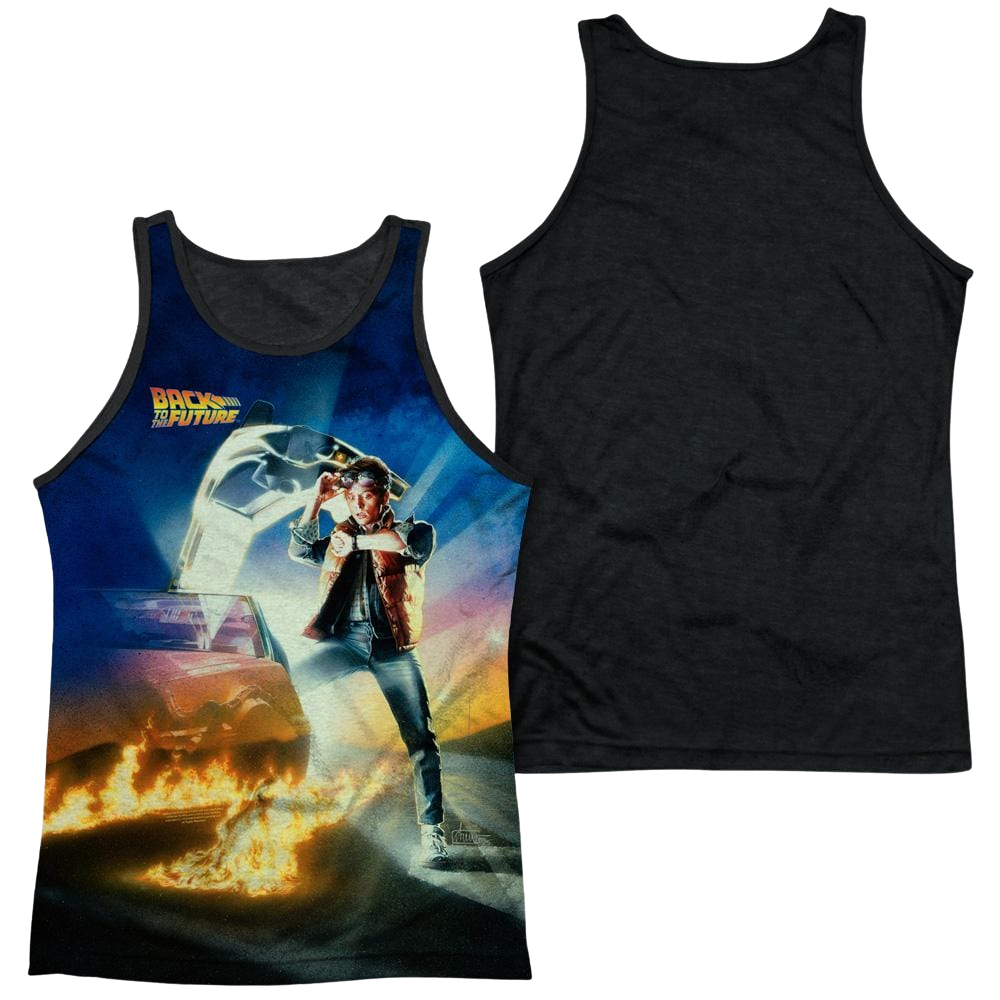 Back To The Future Movie Poster Men's Black Back Tank Men's Black Back Tank Back to the Future   