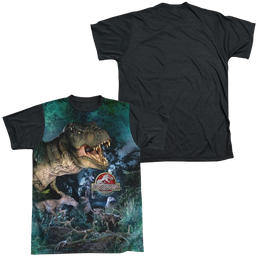 Jurassic Park Dinos Gather Men's Black Back T-Shirt Men's Black Back T-Shirt Jurassic Park   