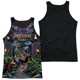 Jurassic Park Welcome To The Park Men's Black Back Tank Men's Black Back Tank Jurassic Park   
