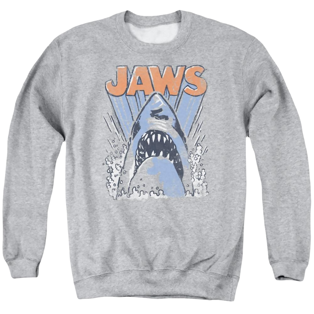 Jaws Comic Splash Men's Crewneck Sweatshirt Men's Crewneck Sweatshirt Jaws   