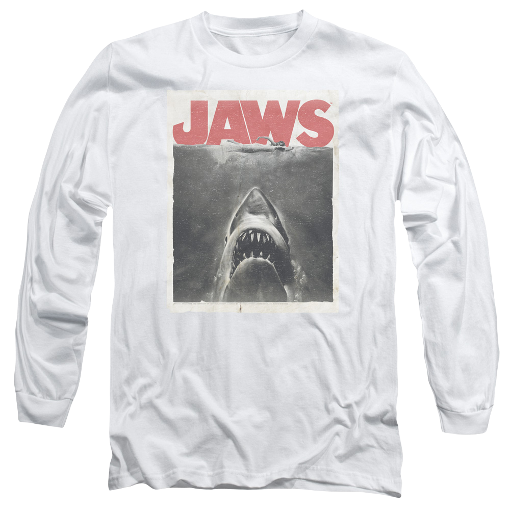 Jaws Classic Fear Men's Long Sleeve T-Shirt Men's Long Sleeve T-Shirt Jaws   