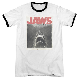 Jaws Classic Fear Men's Ringer T-Shirt Men's Ringer T-Shirt Jaws   