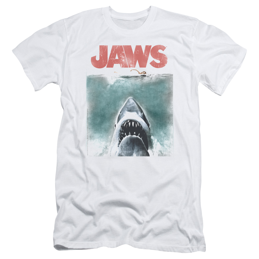 Jaws Vintage Poster Men's Slim Fit T-Shirt Men's Slim Fit T-Shirt Jaws   