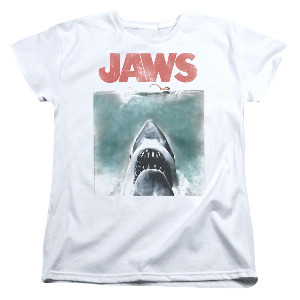 Jaws Vintage Poster Women's T-Shirt Women's T-Shirt Jaws   