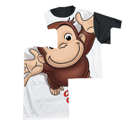 Curious George Hands In The Air - Men's Black Back T-Shirt Men's Black Back T-Shirt Curious George   