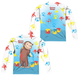 Curious George Paint All Over (Front/Back Print) - Men's All-Over Print Long Sleeve Men's All-Over Print Long Sleeve Curious George   