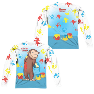 Curious George Paint All Over men's all-over print long sleeve