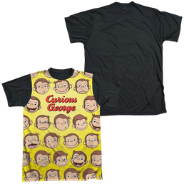 Curious George Curious Faces - Men's Black Back T-Shirt Men's Black Back T-Shirt Curious George   
