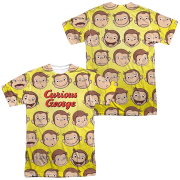 Curious George Curious Faces men's all-over print t-shirt