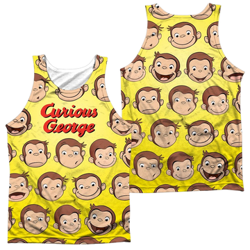 Curious George Curious Faces Men's All Over Print Tank Men's All Over Print Tank Curious George   