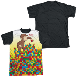 Curious George Building Blocks - Men's Black Back T-Shirt Men's Black Back T-Shirt Curious George   