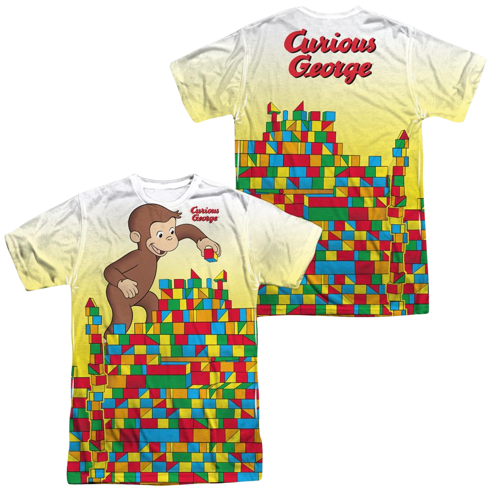Curious George Building Blocks Men's All Over Print T-Shirt Men's All-Over Print T-Shirt Curious George   