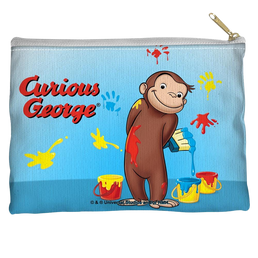 Curious George - Paint Straight Bottom Pouch Straight Bottom Accessory Pouches Curious George   